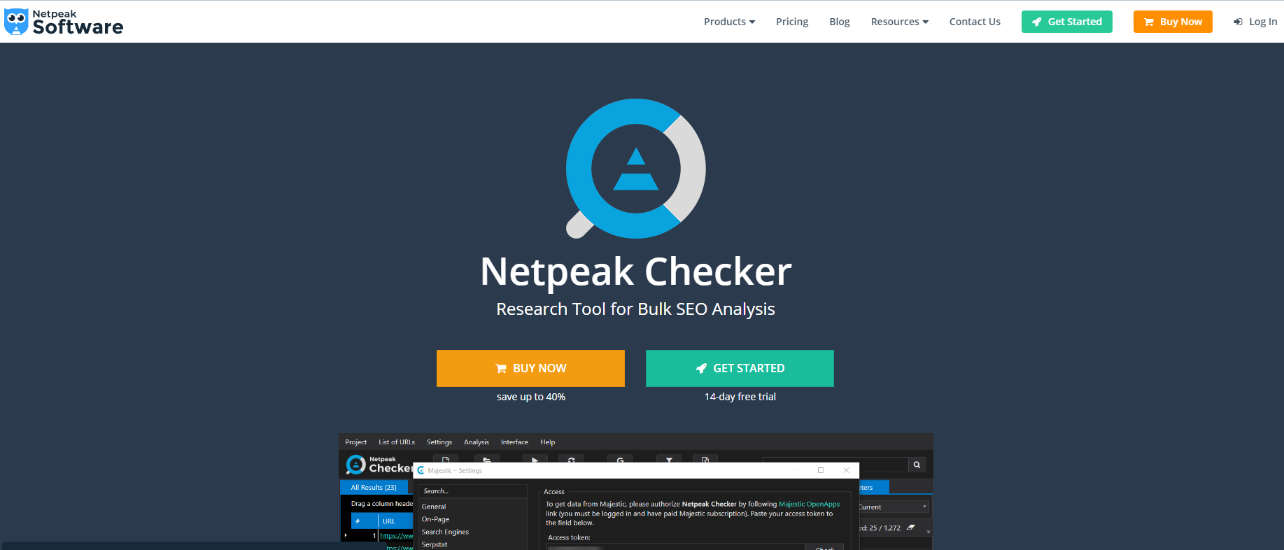 Indexation checking using Netpeak Checker
