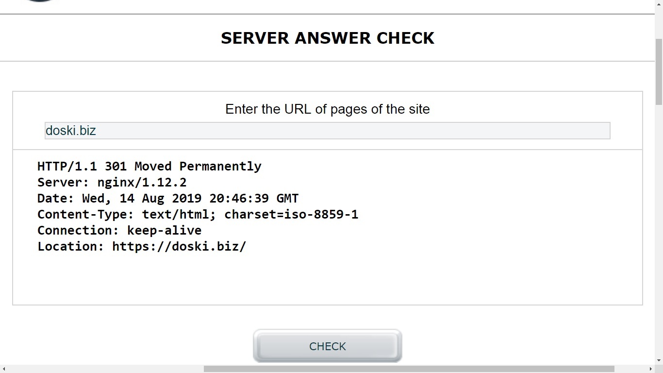 Server answer check online