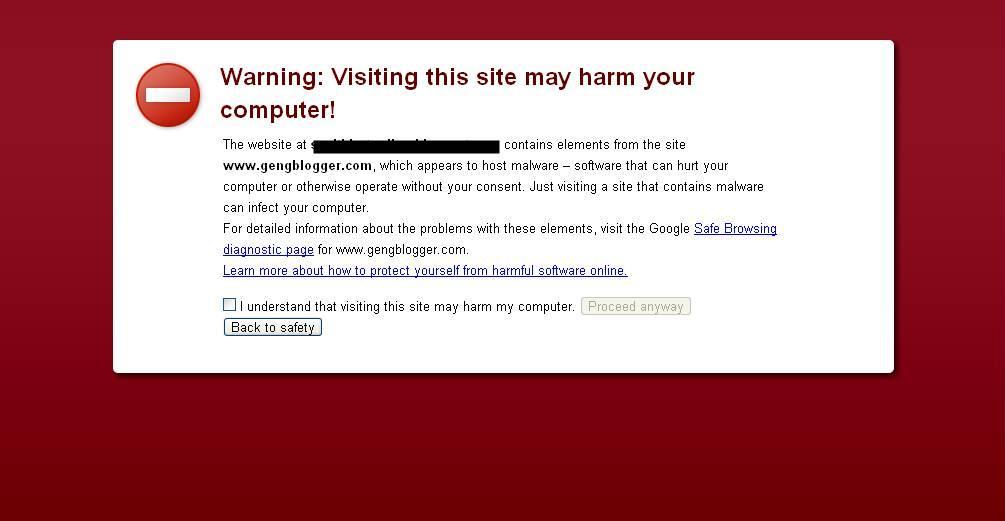 Warning about virus on the site