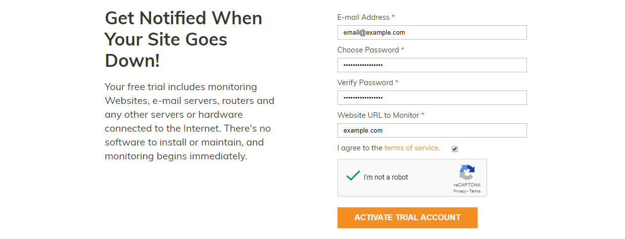 Website monitoring Alertra