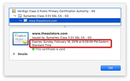 SSL certificate validity period