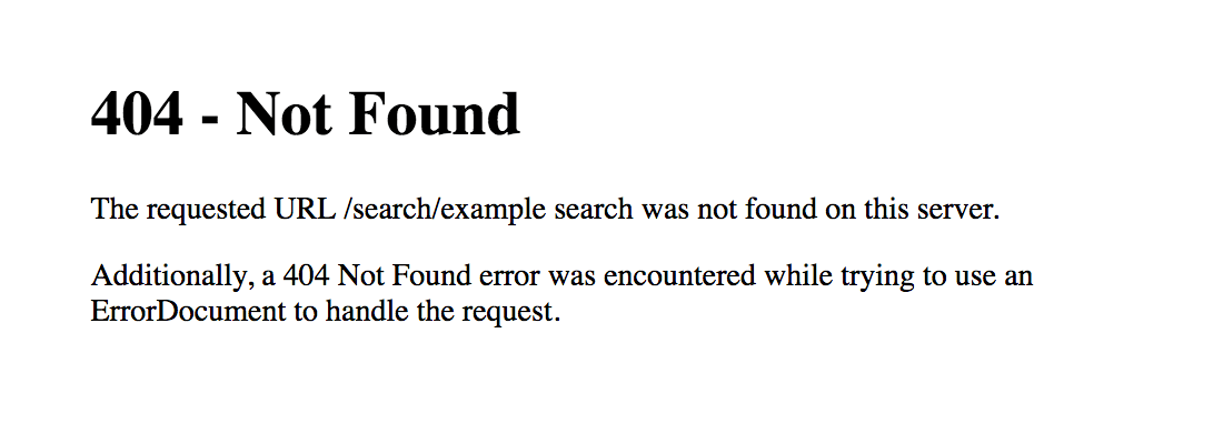 Error 404 standard template