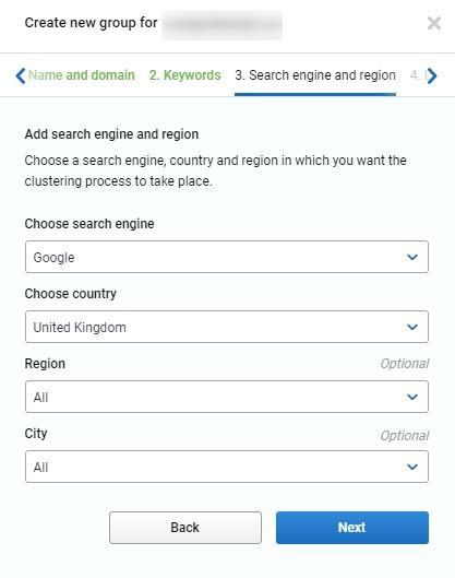 Keyword Clustering settings in Serpstat - 1