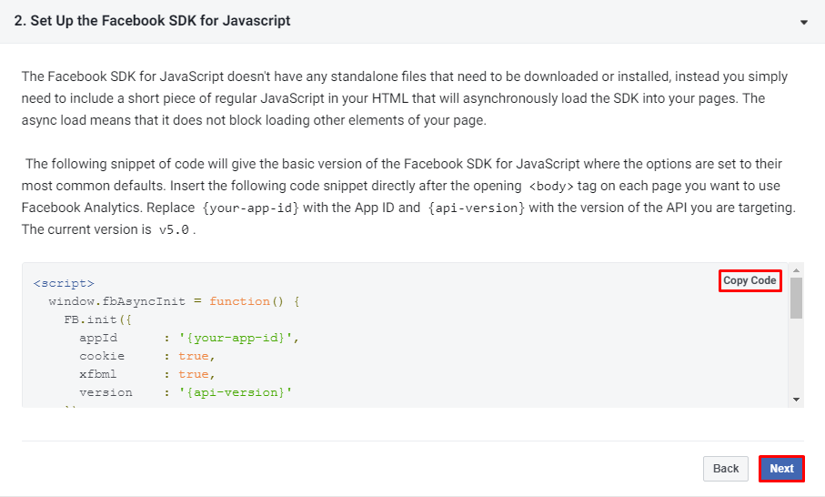 Facebook SDK for Javascript code