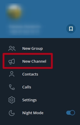 Creating a channel in Telegram