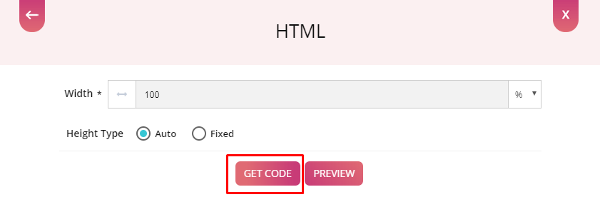 Instagram widget HTML code