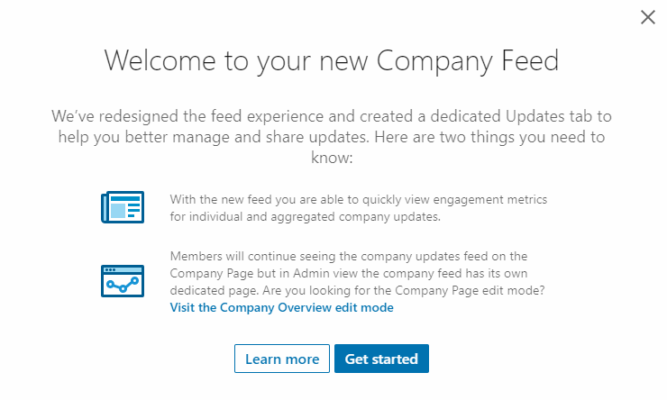 LinkedIn company feed