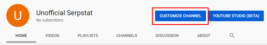 How to customize YouTube channel