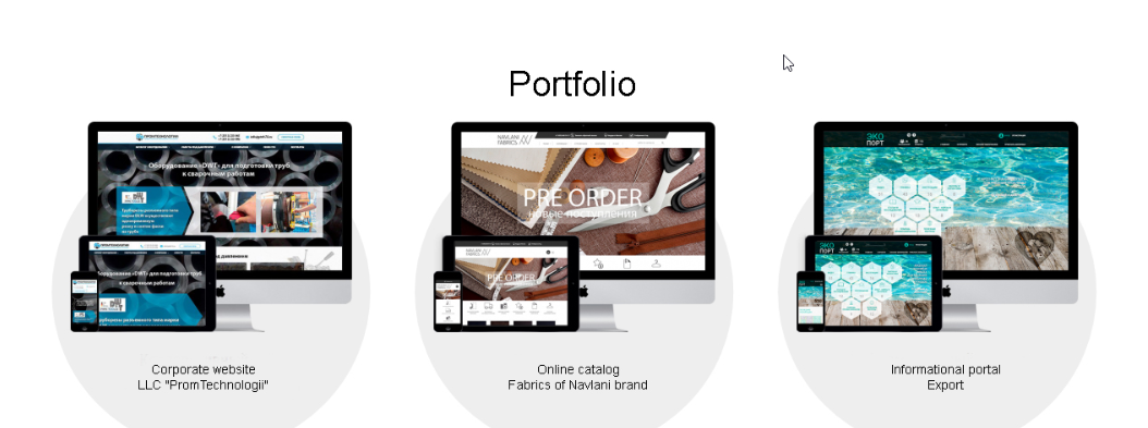 Stylish portfolio design example