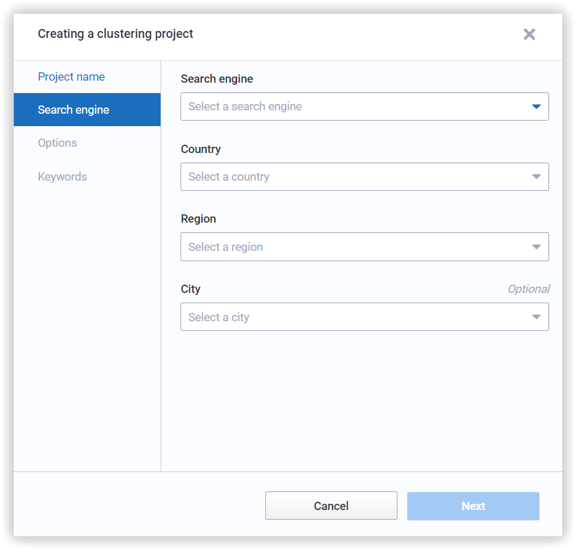 Grouping keyword into clusters in Serpstat