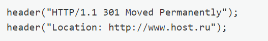 301 redirects in page code
