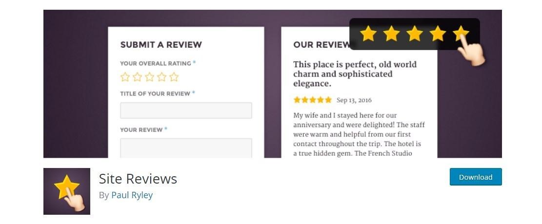 Site reviews - reviews plugin for wordpress