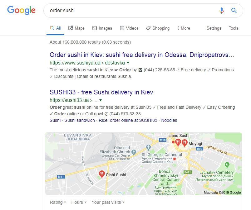Geo-independent search query example