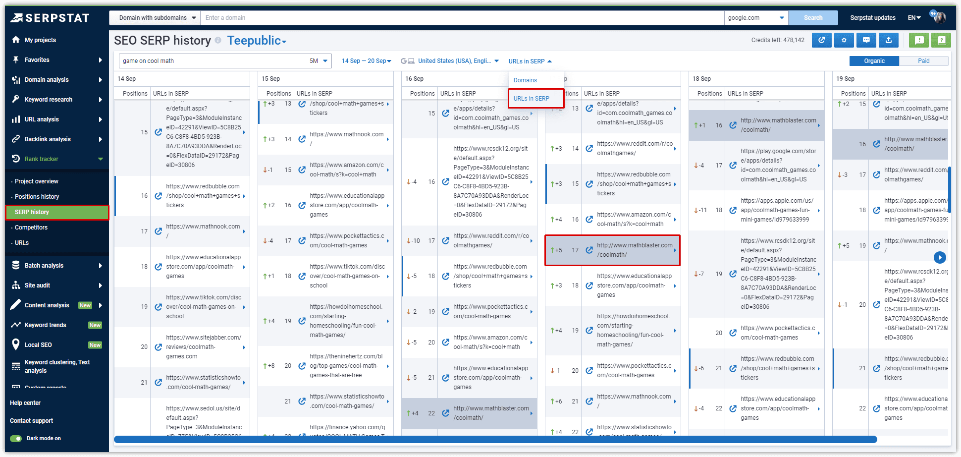 Serpstat Rank Tracker