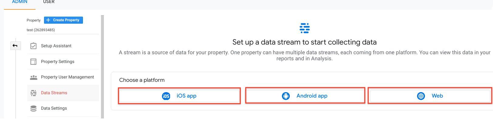 Google Analytics 4 interface