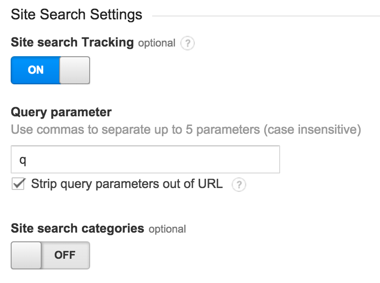 How to install the analytics system and to monitor e-commerce 16261788310857 Site search settings Google Analytics and Adwords
