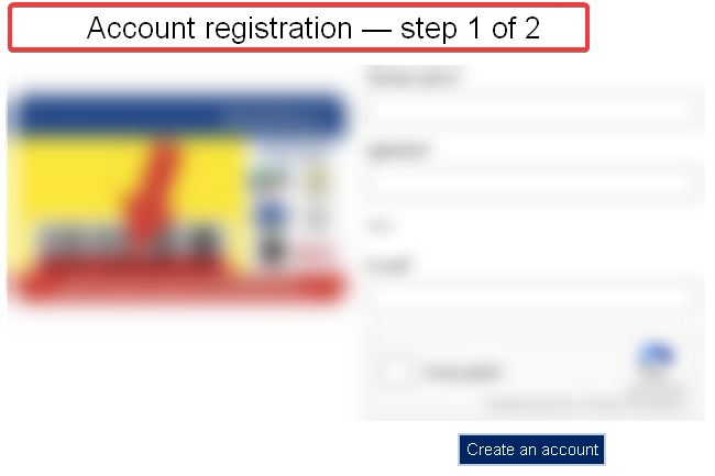 Registration and order steps