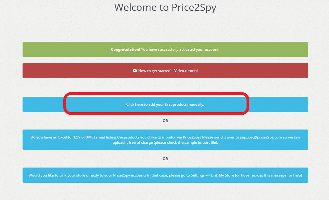 Price2Spy competitors' prices monitor