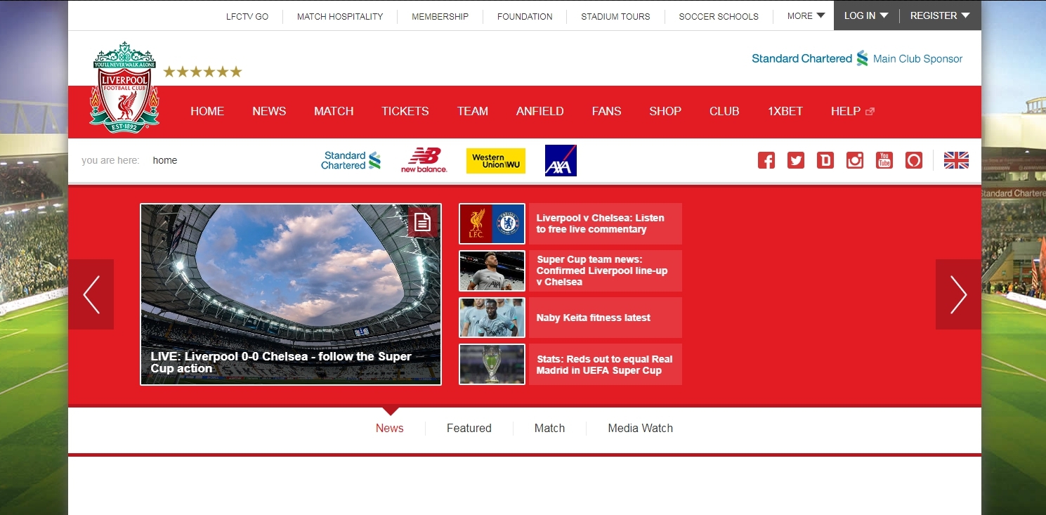 Responsive website design for desktop