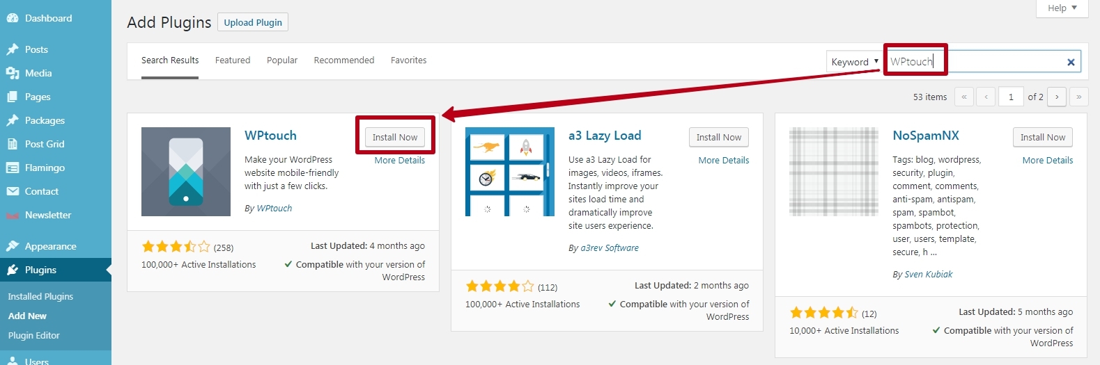 WPtouch Plugin for WordPress