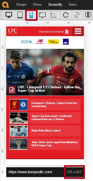 Incorrect display of the site on the smartphone
