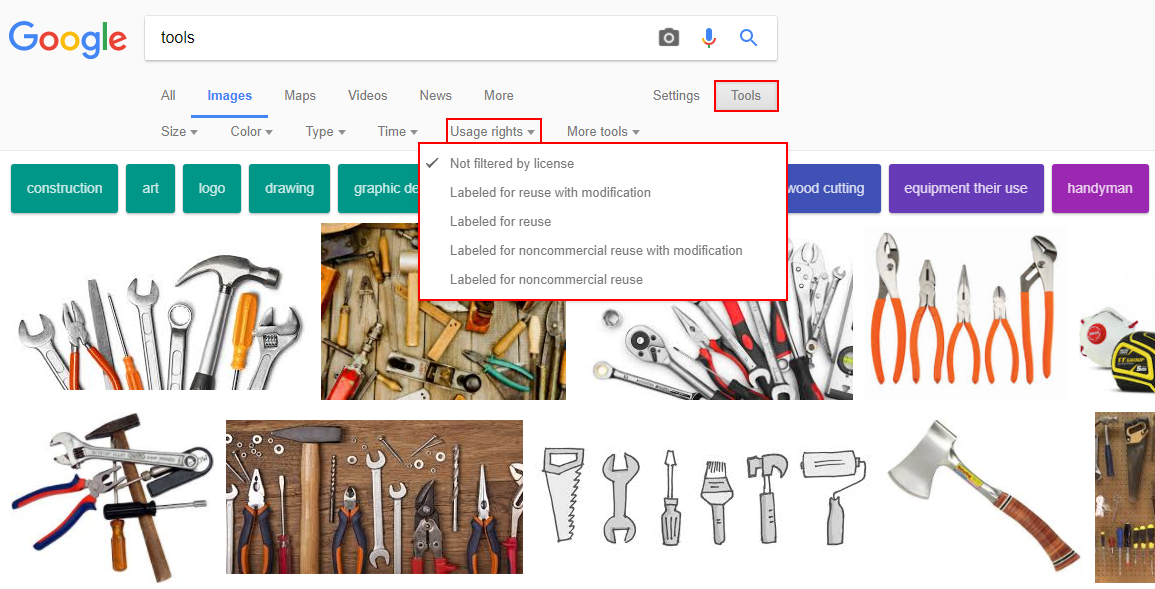 How to filter Google results