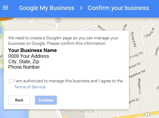 Confirm your Business