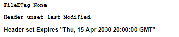 htaccess caching