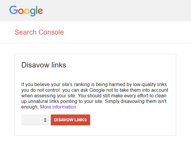 Google Disavow Tool