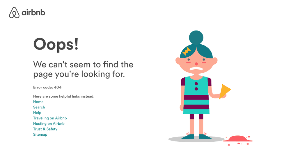 Error 404 page example