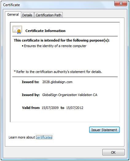 Chrome SSL certificate expiration date