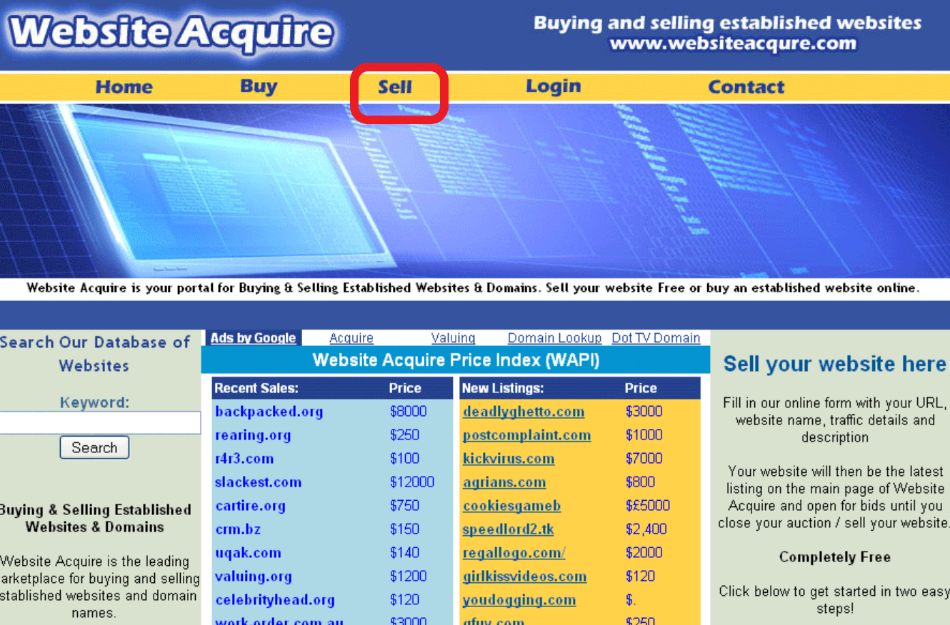 How to buy and sell a site on WebsiteAcquire.com