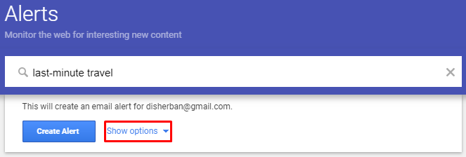 How to create a notification in Google Alerts