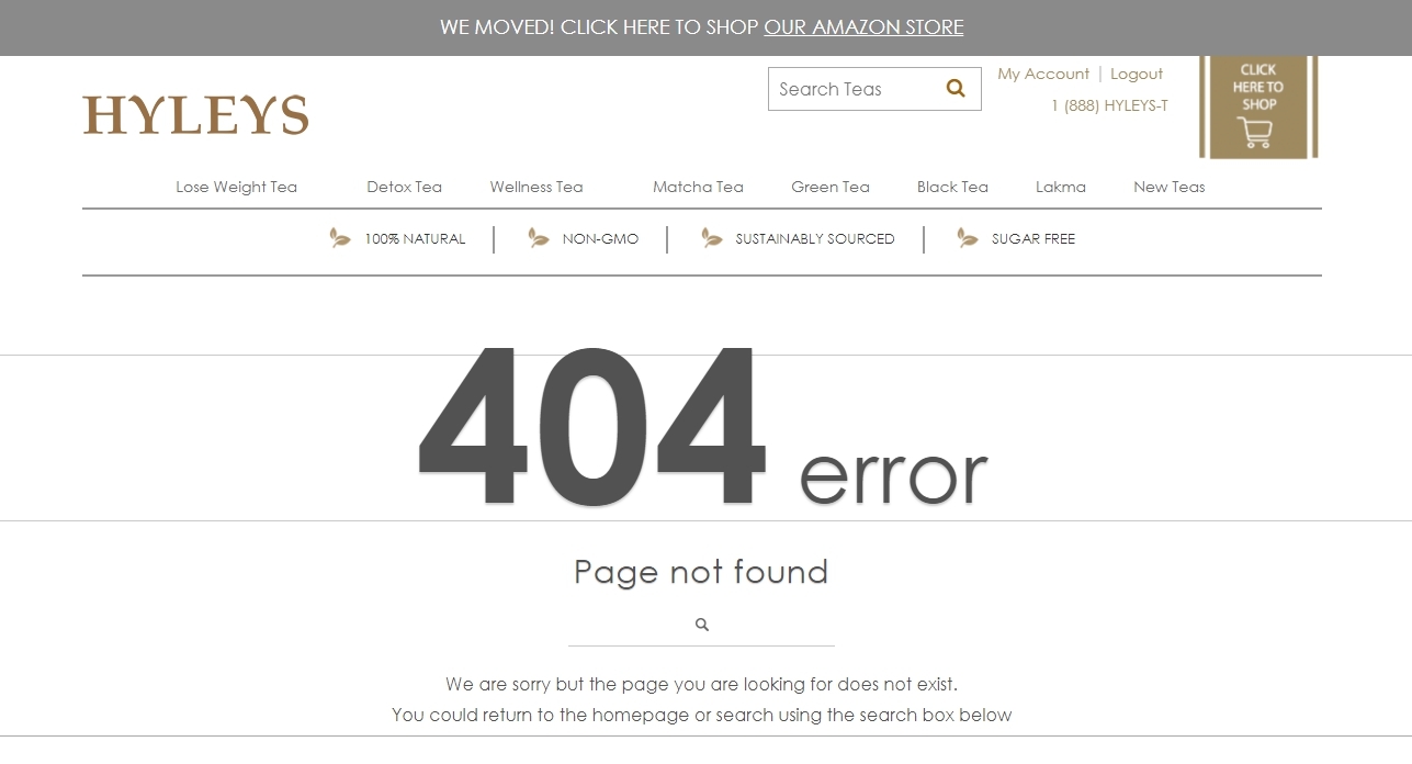 Error 404 on the site
