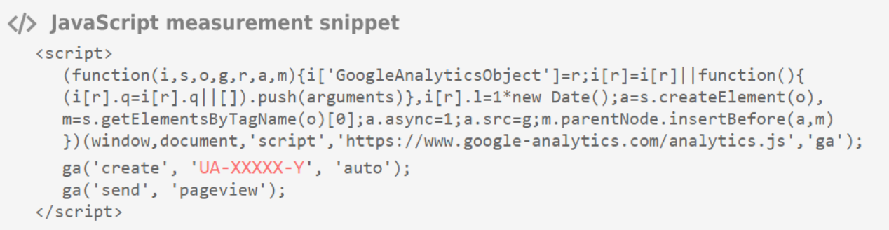 Javascript measurement snippet