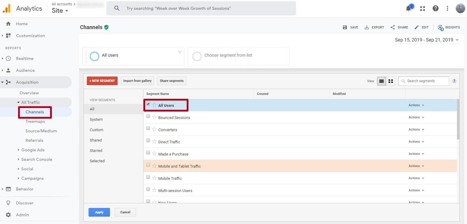 Traffic sources and channels in Google Analytics