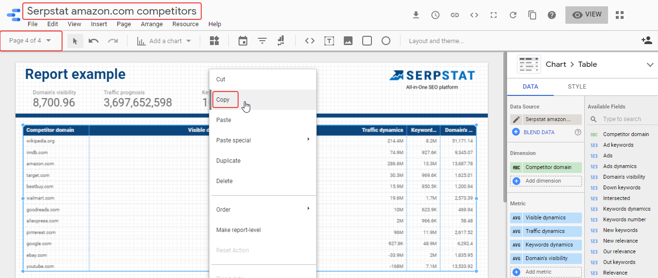 How To Visualize Serpstat Reports Using Google Data Studio Connector 16261788247682