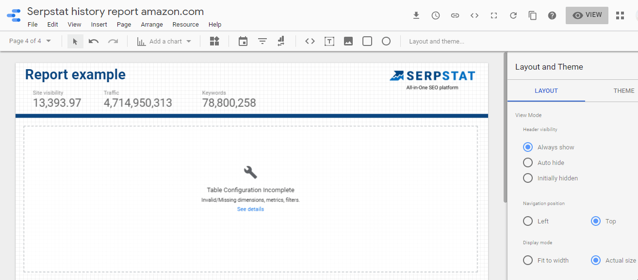 How To Visualize Serpstat Reports Using Google Data Studio Connector 16261788247688