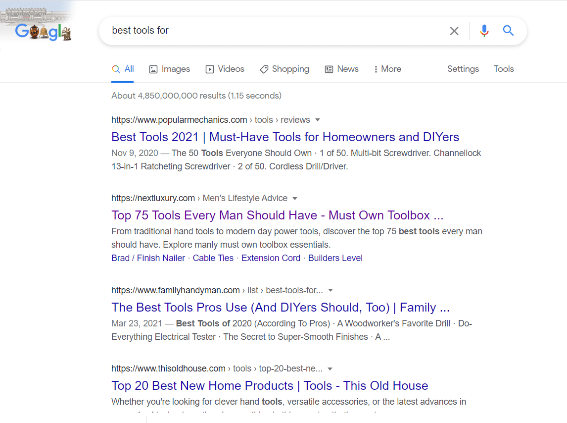 примеры статей из выдачи google