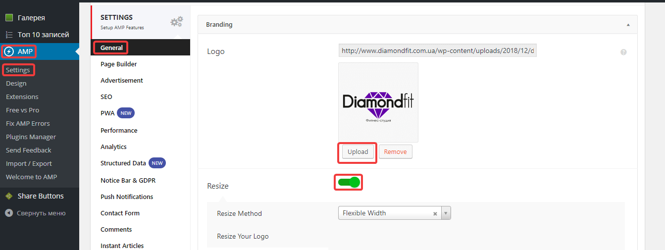 Создание AMP-версии в плагине WordPress