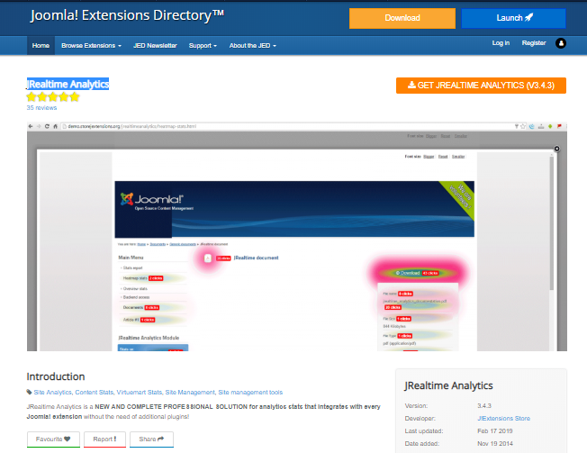 Расширение тепловая карта для Joomla