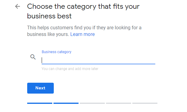 Категория бизнеса в Google My Business