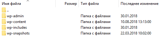 Корневая папка сайта