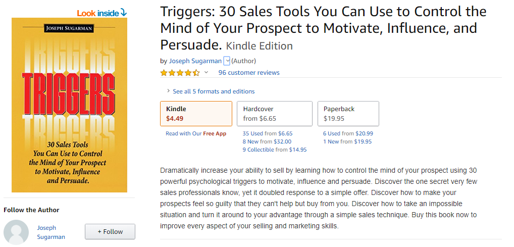 Книга Triggers: 30 Sales Tools You Can Use to Control the Mind of Your Prospect to Motivate, Influence, and Persuade