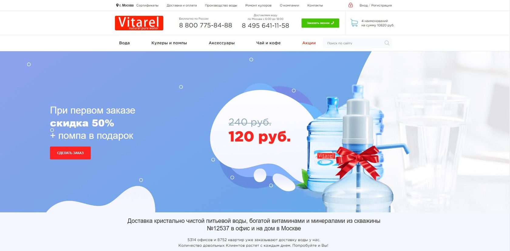 магазин воды