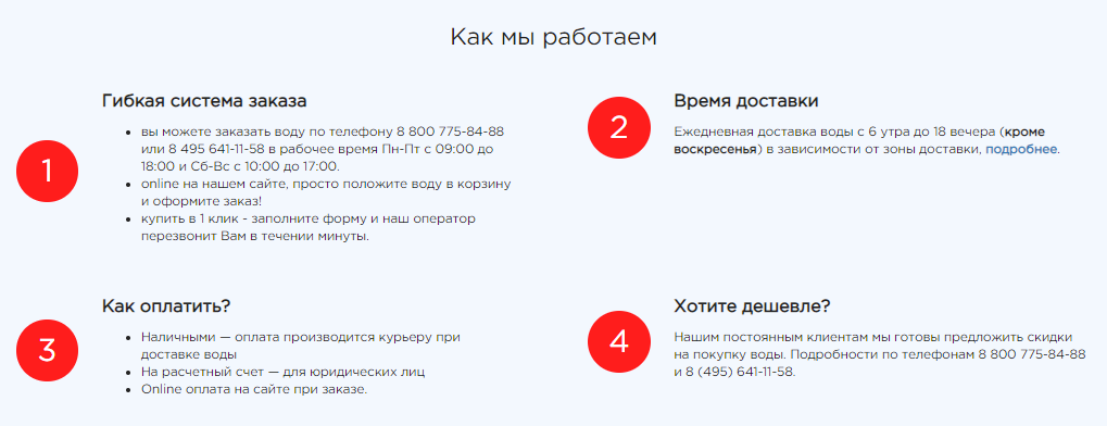блок «Как мы работаем»