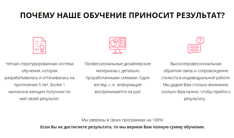 Пример оформления продающего лендинга