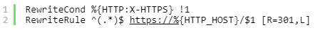 301 редирект с http на https