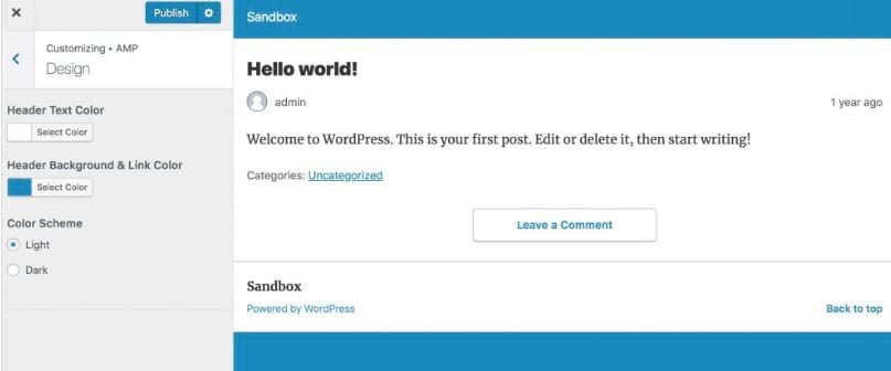 Дизайн AMP страниц в WordPress