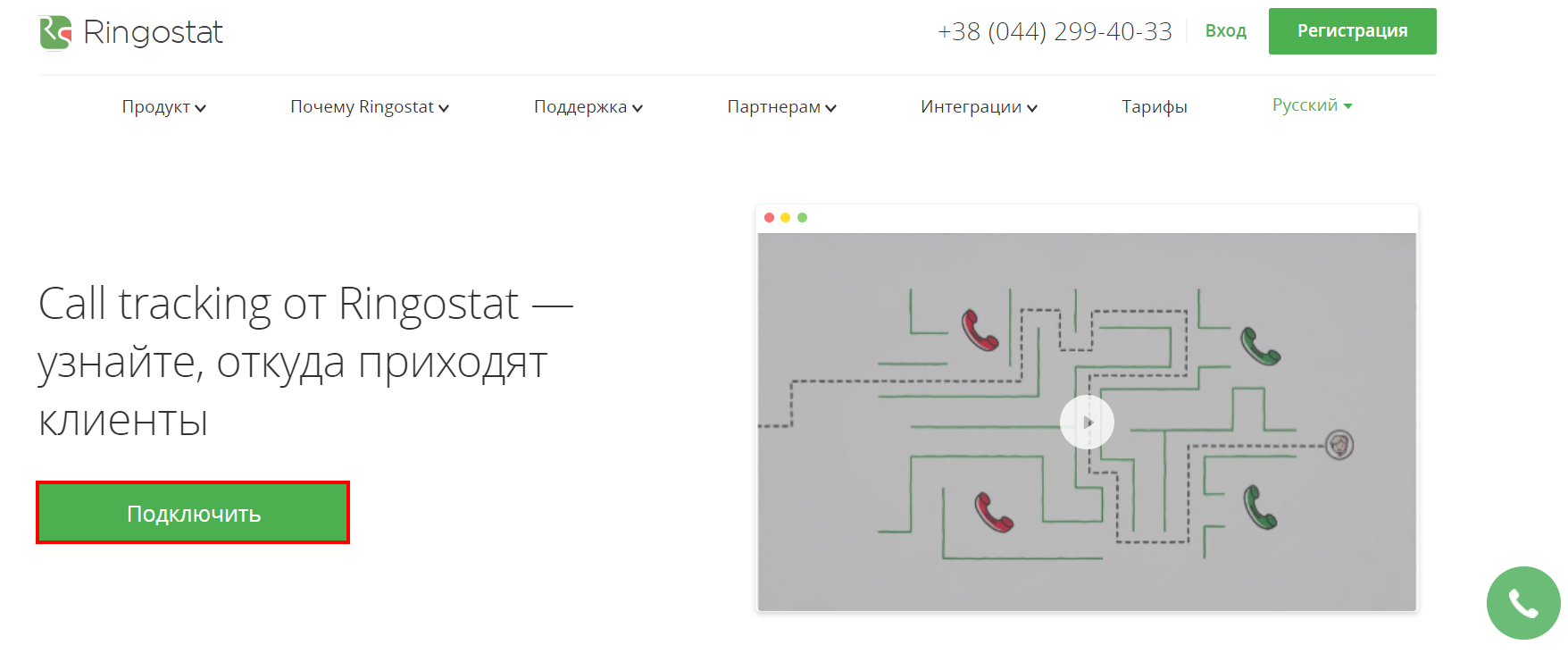Подключение к сервису Ringostat
